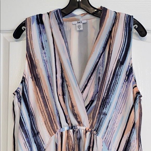 Bar III Sleeveless Blue Pink Striped Dress XL - Picture 2 of 8